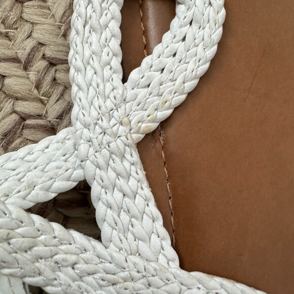 EUC Merona White Braided Woven Sandals Sz 9 - Picture 4 of 5